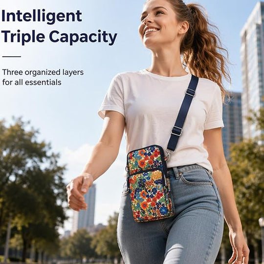Crossbodytas Compact – met Drie Vakken