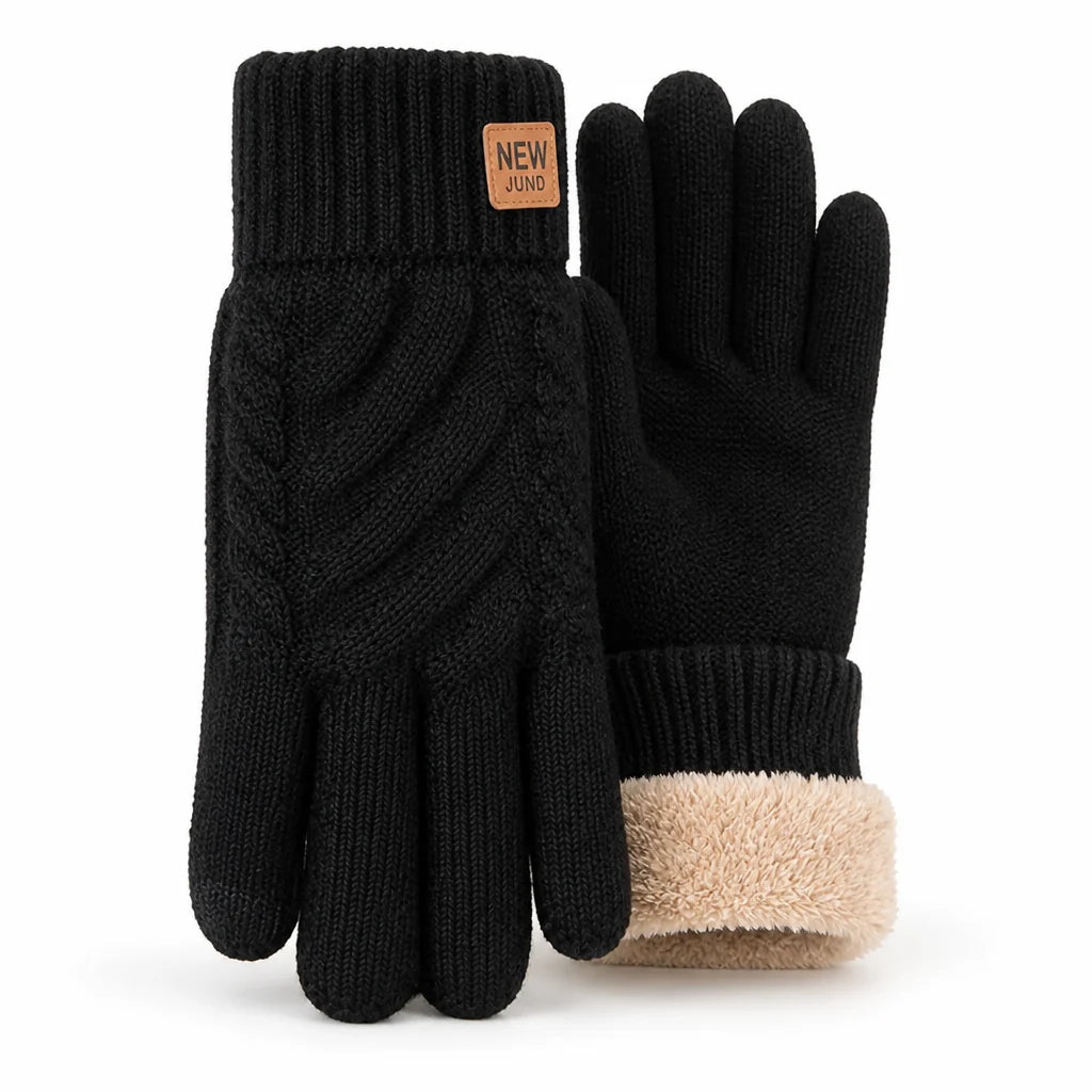 Dameshandschoenen Touchscreen – met Fleecevoering en Kabelpatroon