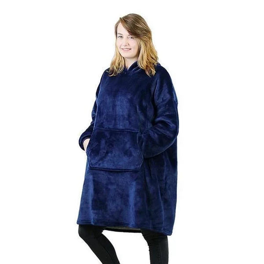Deken-Hoodie One Size – met Warme Fleecevoering