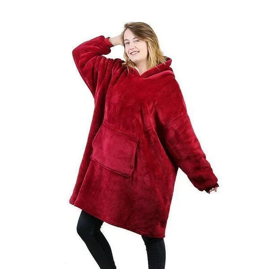 Deken-Hoodie One Size – met Warme Fleecevoering