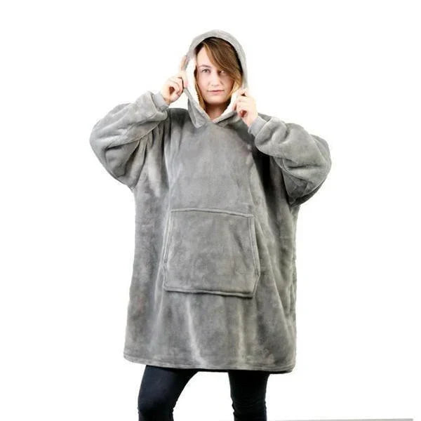 Deken-Hoodie One Size – met Warme Fleecevoering