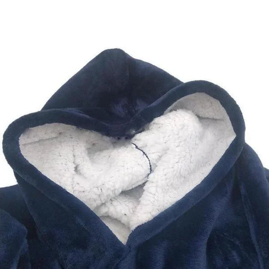 Deken-Hoodie One Size – met Warme Fleecevoering