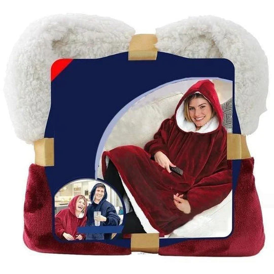 Deken-Hoodie One Size – met Warme Fleecevoering