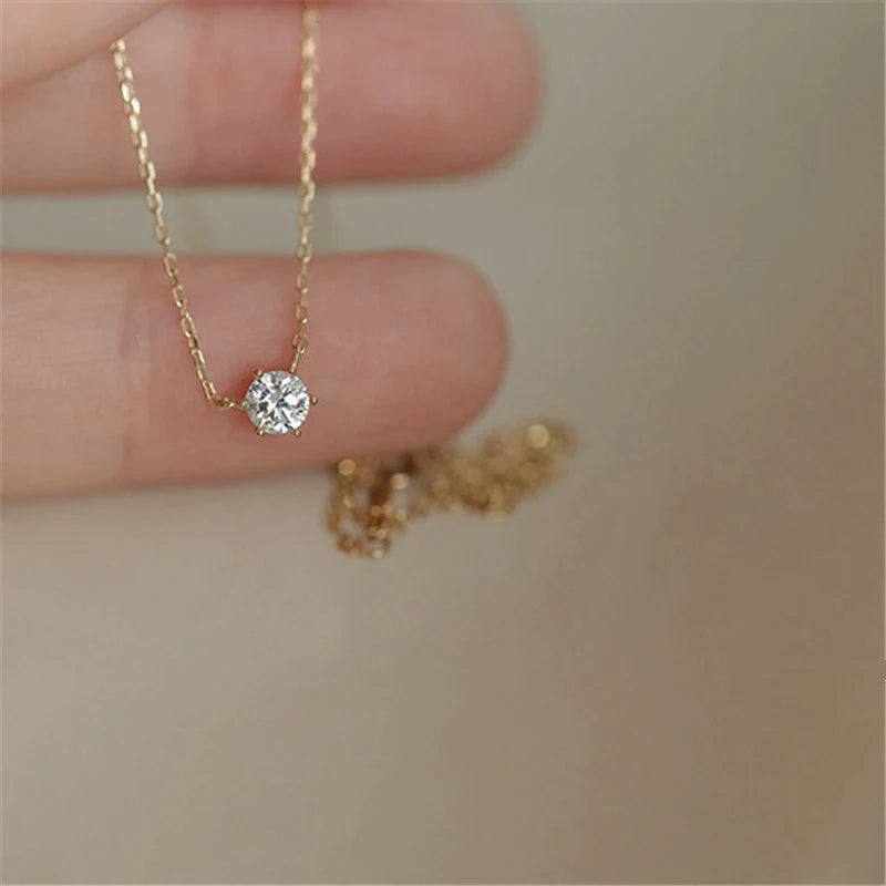 Shining Zircon | Unique Shimmering Cubic Zirconia Necklace