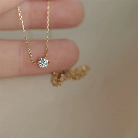 Shining Zircon | Unique Shimmering Cubic Zirconia Necklace