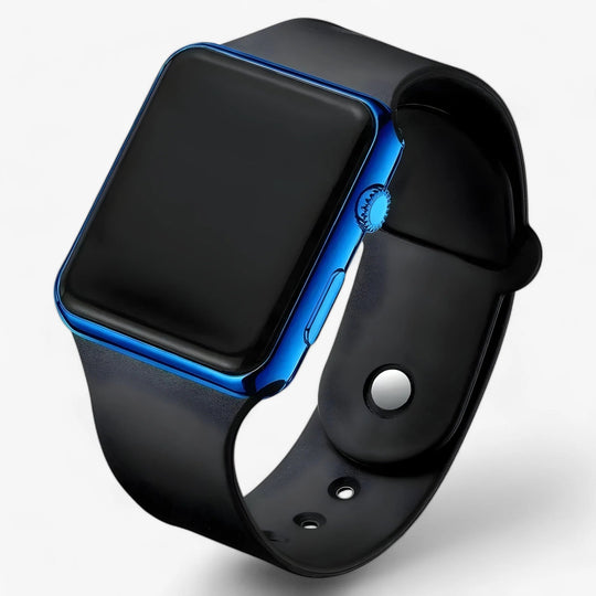 Digitaal LED Horloge – Vierkant Display met Siliconen Band