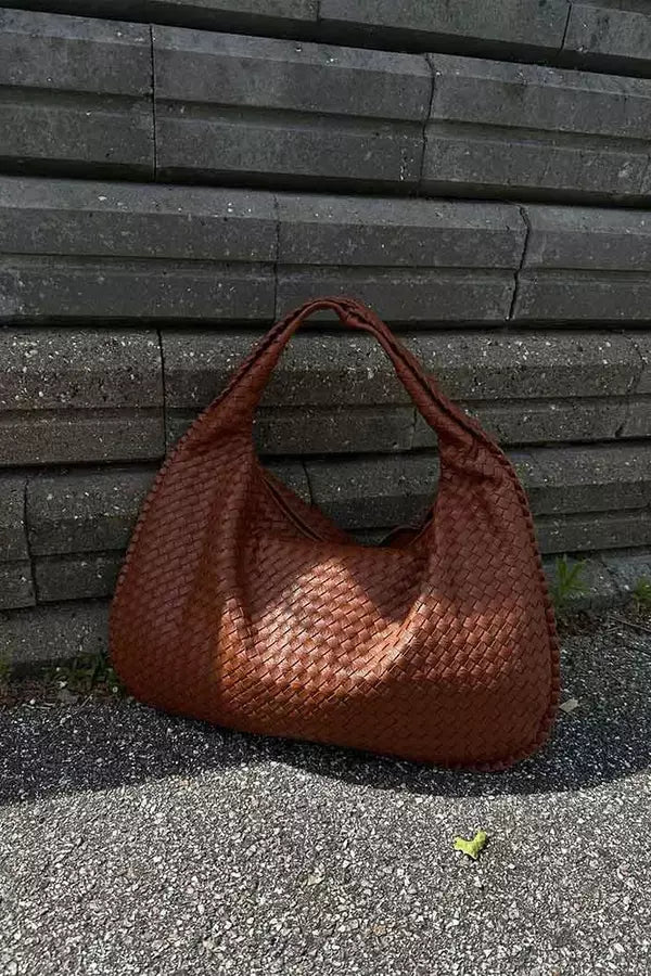 Gevlochten Shopper XL – Ruime Dames Schoudertas
