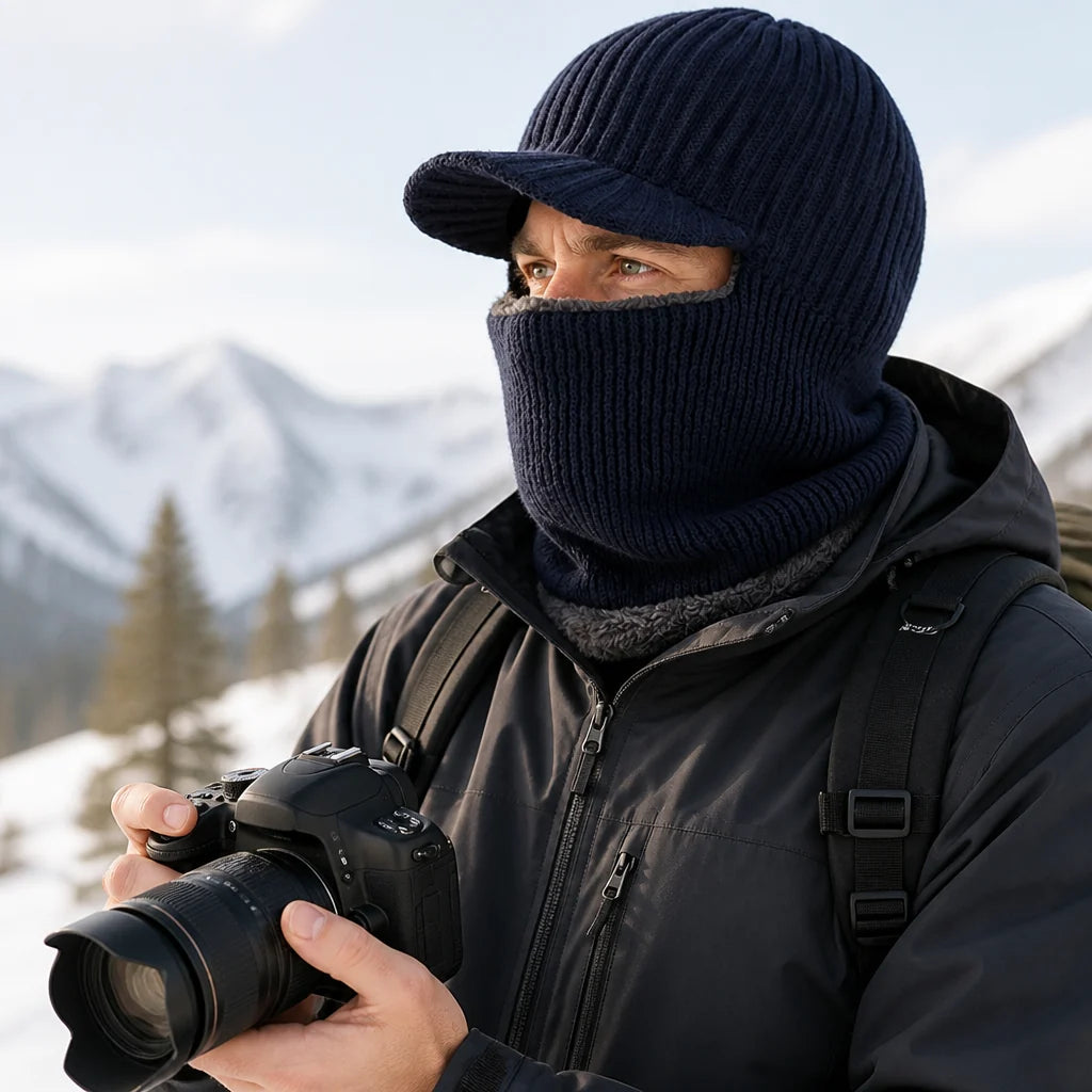 Gezichtsmasker Winter – Fleecegevoerd met Klep