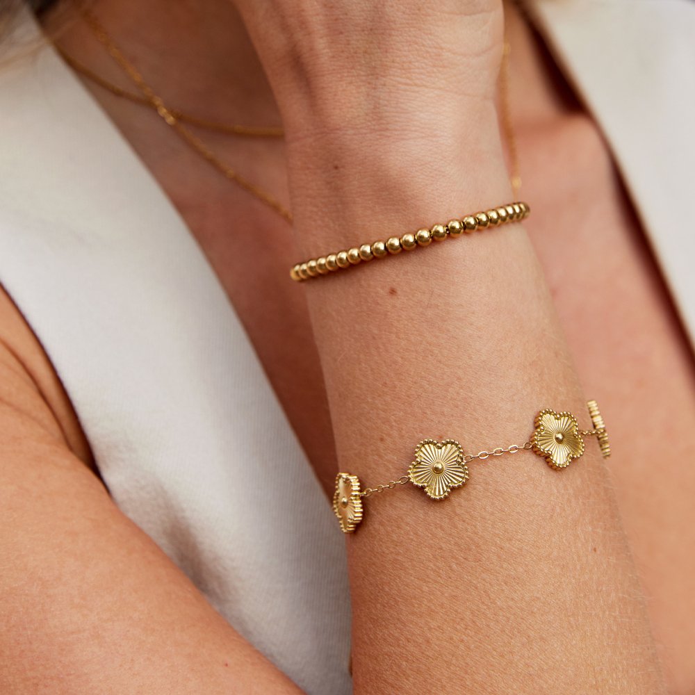 Bracciale portafortuna dorato