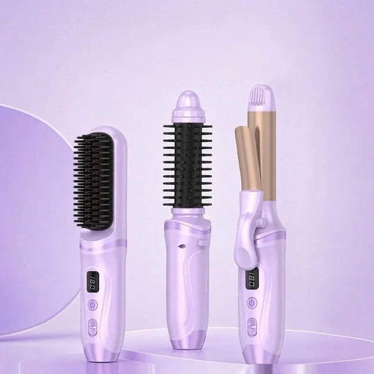 Haarstyler Draadloos – 3-in-1 met Opzetstukken