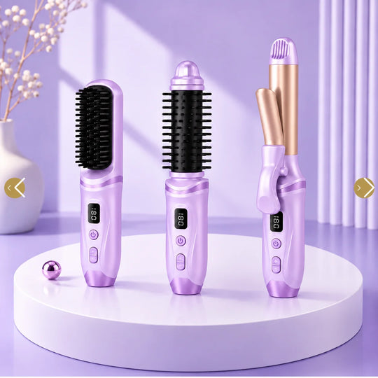 Haarstyler Draadloos – 3-in-1 met Opzetstukken