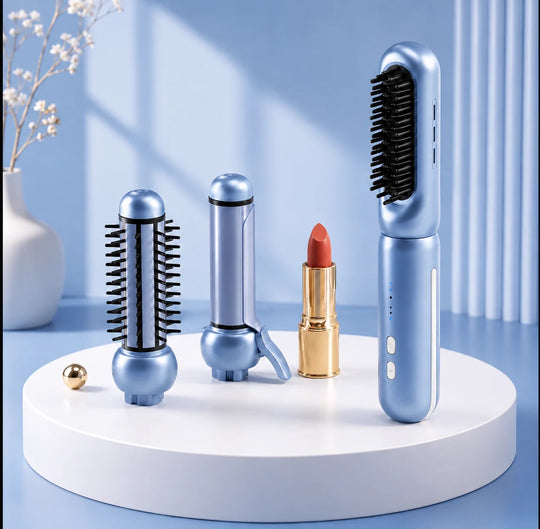 Haarstyler Draadloos – 3-in-1 met Opzetstukken