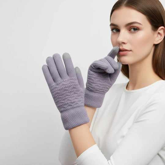 Handschoenen Touchscreen – Kabelpatroon met Fleecevoering