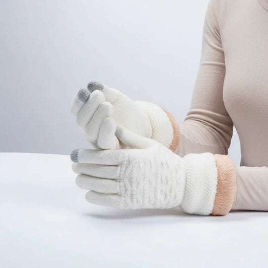 Handschoenen Touchscreen – Kabelpatroon met Fleecevoering