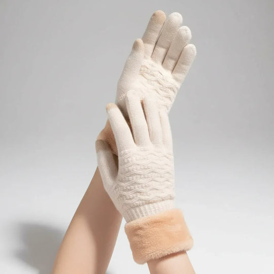 Handschoenen Touchscreen – Kabelpatroon met Fleecevoering
