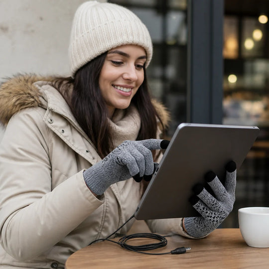 Handschoenen Verwarmd USB – met Touchscreen-Vingertoppen