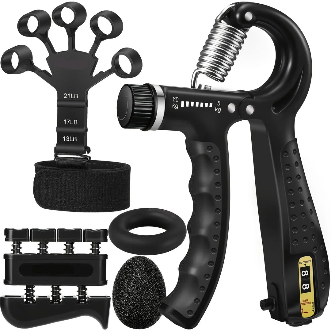 Handtrainerset 5-delig – Instelbare Weerstand voor Onderarm en Vingers