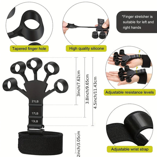 Handtrainerset 5-delig – Instelbare Weerstand voor Onderarm en Vingers