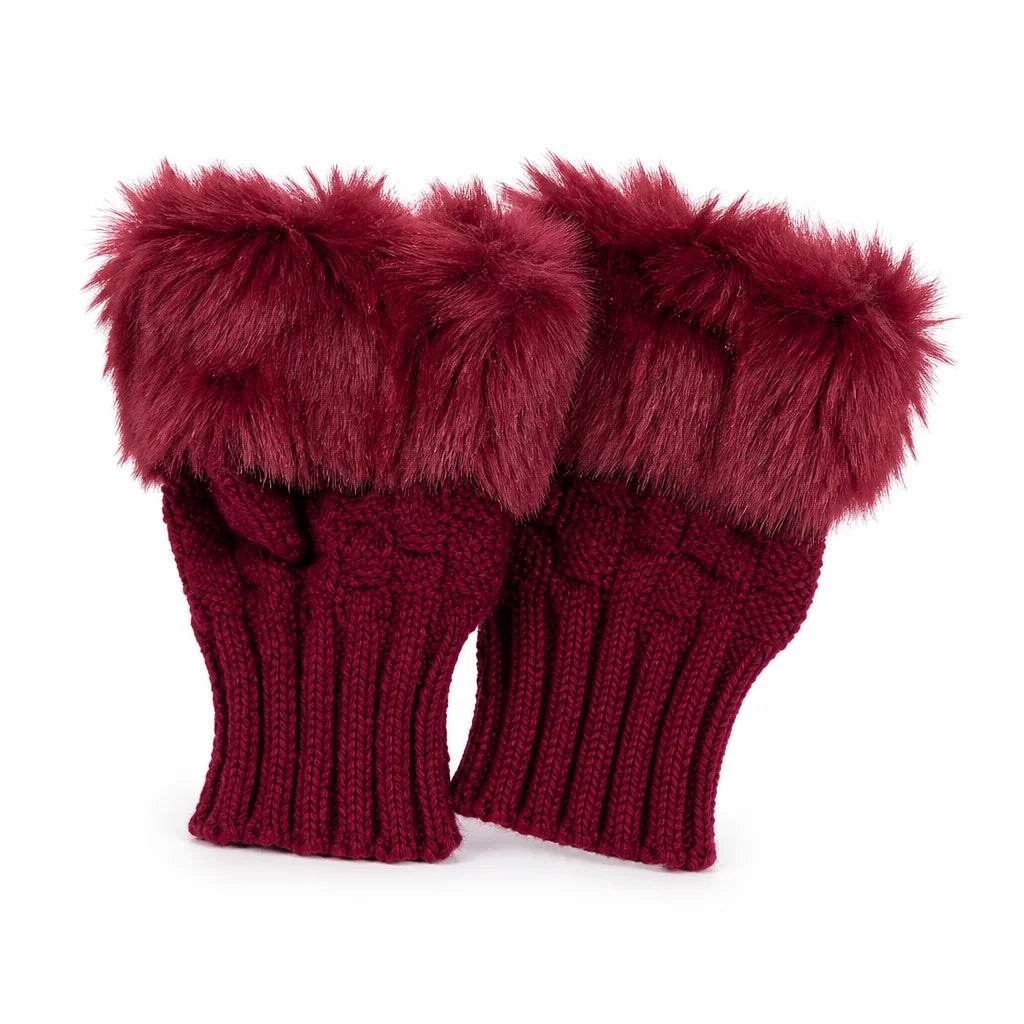 Handwarmers Vingerloos – Gebreid met Kunstbontrand