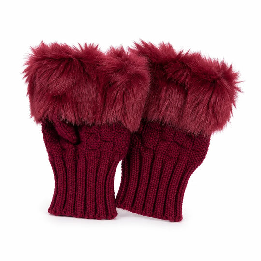 Handwarmers Vingerloos – Gebreid met Kunstbontrand