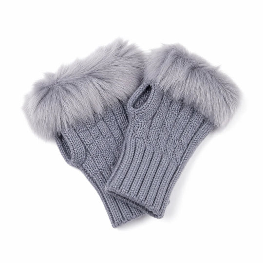 Handwarmers Vingerloos – Gebreid met Kunstbontrand