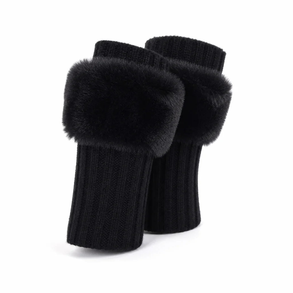 Handwarmers Vingerloos – Gebreid met Kunstbontrand