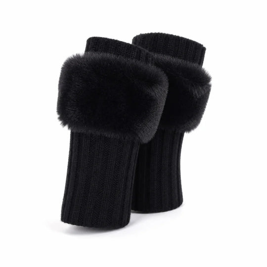 Handwarmers Vingerloos – Gebreid met Kunstbontrand