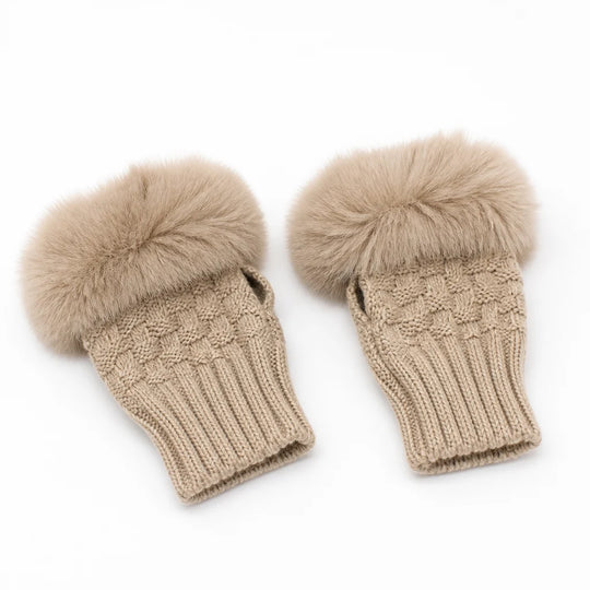 Handwarmers Vingerloos – Gebreid met Kunstbontrand