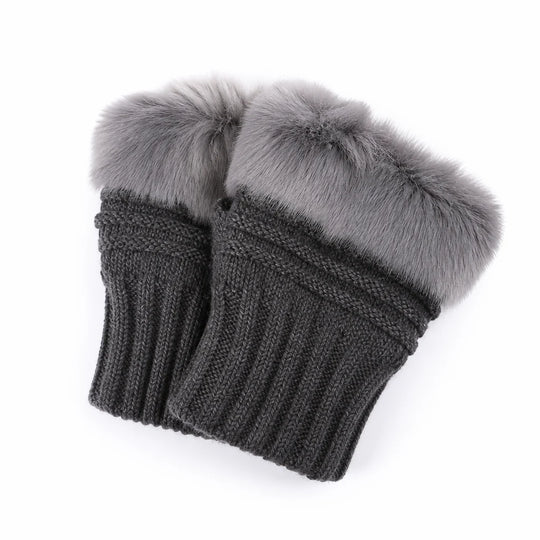 Handwarmers Vingerloos – Gebreid met Kunstbontrand