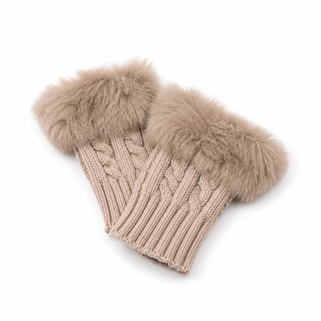 Handwarmers Vingerloos – Gebreid met Kunstbontrand