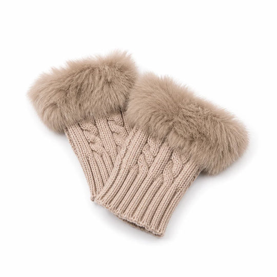 Handwarmers Vingerloos – Gebreid met Kunstbontrand
