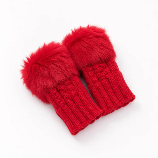 Handwarmers Vingerloos – Gebreid met Kunstbontrand