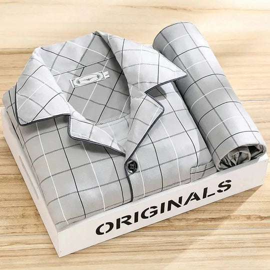 Heren Pyjamaset Gestreept – Comfortabel Huispak voor het Hele Jaar