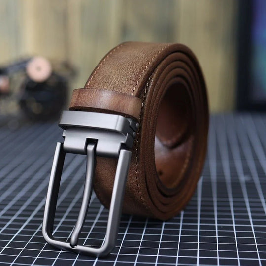 Heren Riem Leer – Klassiek met Moderne Gesp