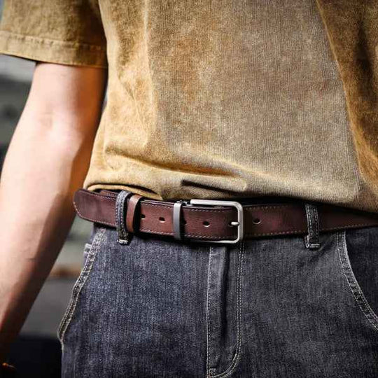 Heren Riem Leer – Klassiek met Moderne Gesp