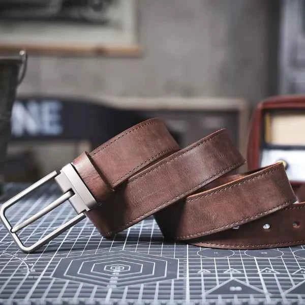 Heren Riem Leer – Klassiek met Moderne Gesp