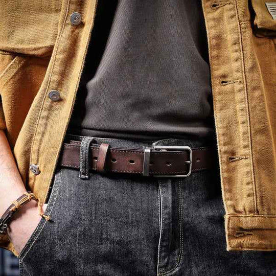 Heren Riem Leer – Klassiek met Moderne Gesp
