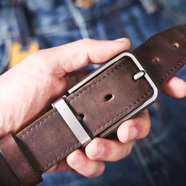 Heren Riem Leer – Klassiek met Moderne Gesp