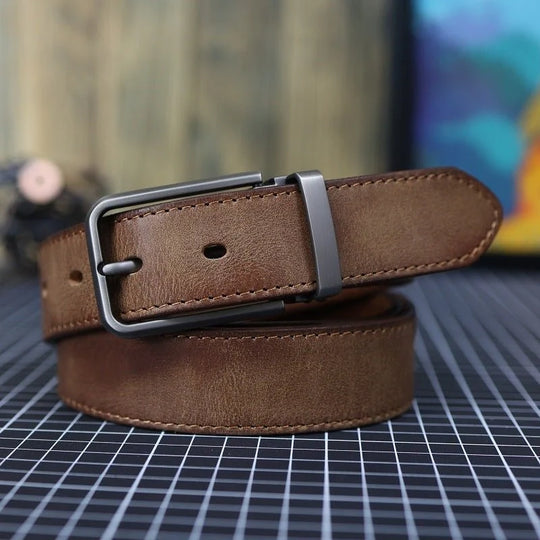 Heren Riem Leer – Klassiek met Moderne Gesp