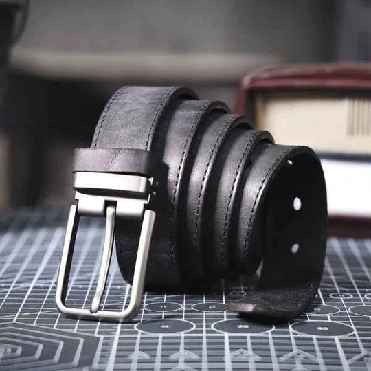 Heren Riem Leer – Klassiek met Moderne Gesp