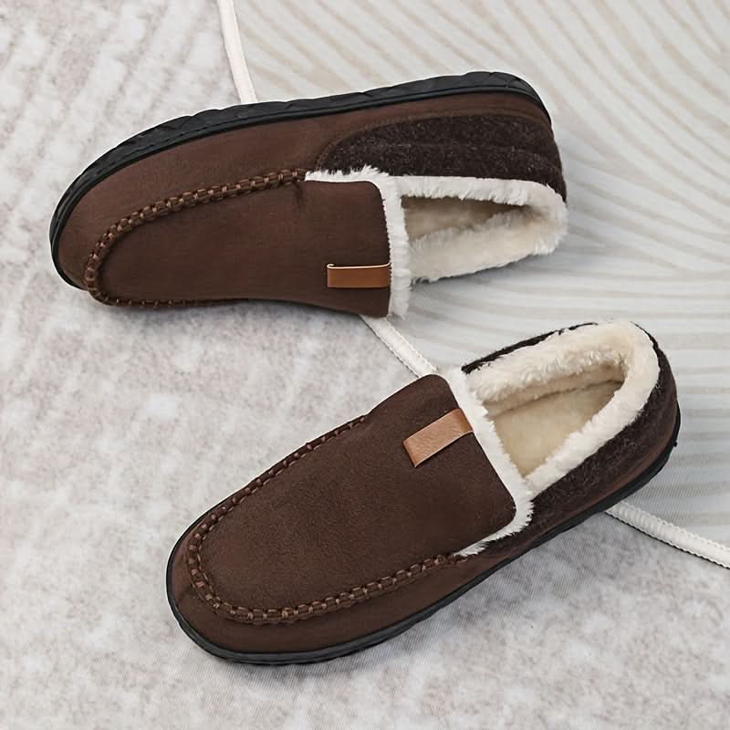 Herenpantoffels Imitatiewol – Loafermodel met Zachte Voering