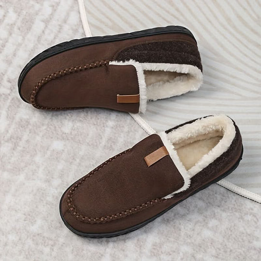 Herenpantoffels Imitatiewol – Loafermodel met Zachte Voering
