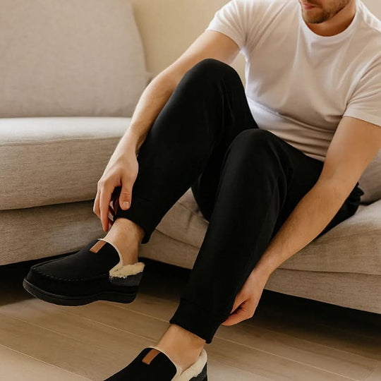 Herenpantoffels Imitatiewol – Loafermodel met Zachte Voering