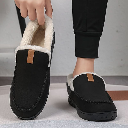Herenpantoffels Imitatiewol – Loafermodel met Zachte Voering