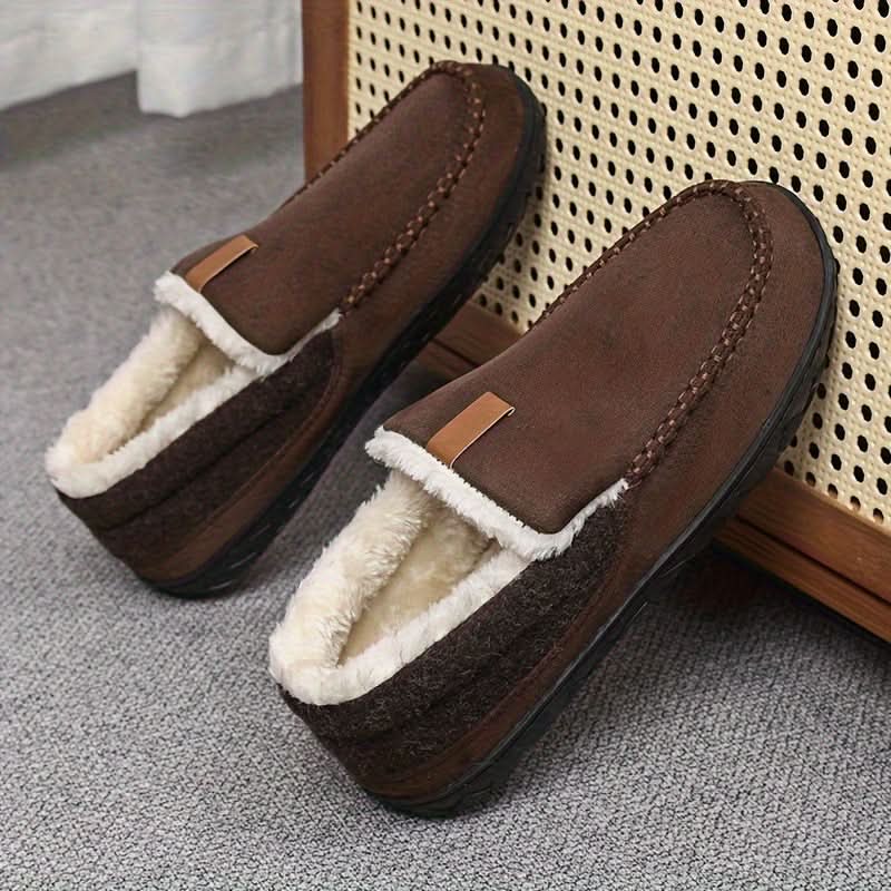 Herenpantoffels Imitatiewol – Loafermodel met Zachte Voering