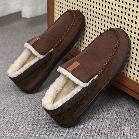 Herenpantoffels Imitatiewol – Loafermodel met Zachte Voering