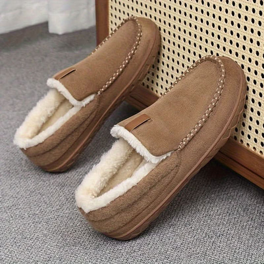 Herenpantoffels Imitatiewol – Loafermodel met Zachte Voering