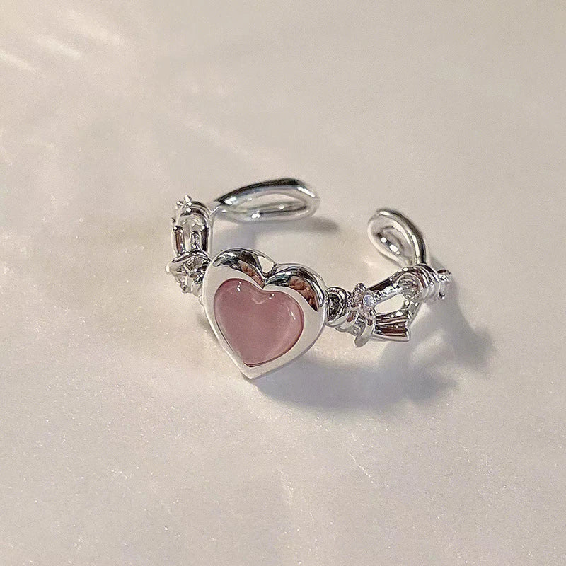 Anello a cuore regolabile con effetto antiossidante