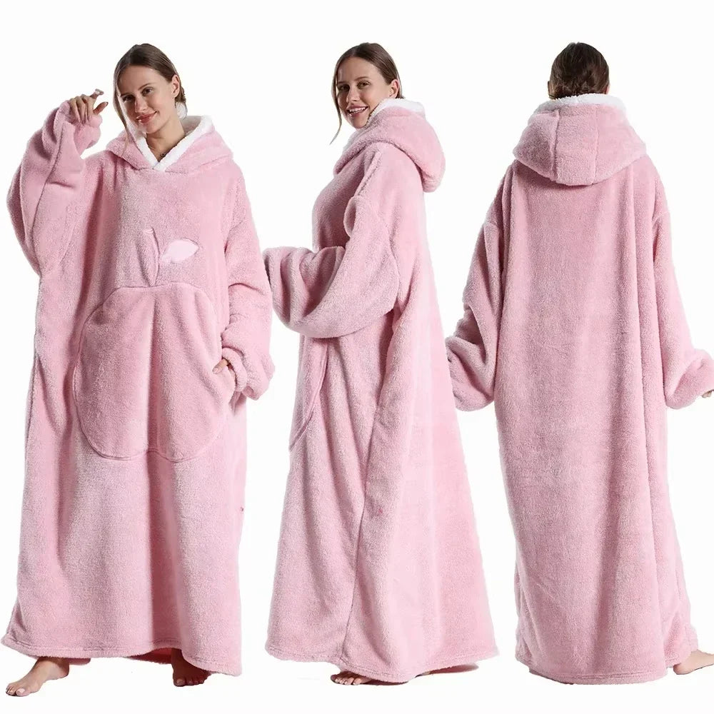 Hoodie-deken Sherpa – Draagbaar met Kangoeroezak