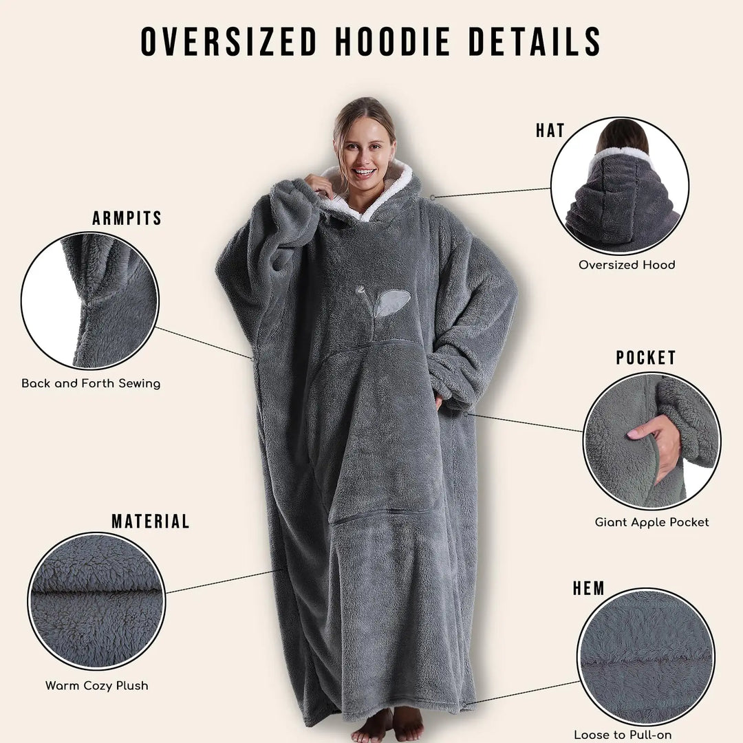 Hoodie-deken Sherpa – Draagbaar met Kangoeroezak